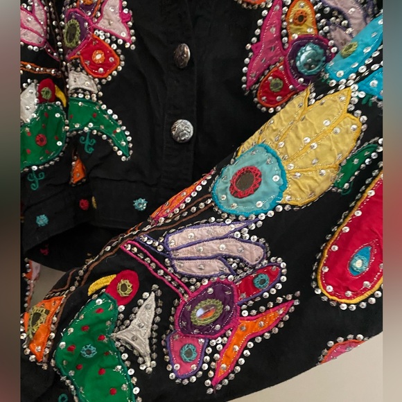 VTG OTHER Destination Embroidered cropped bolero jacket size S - Picture 12 of 16